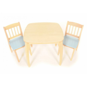 PINTOY Drewniane krzesełko Junior - niebieskie