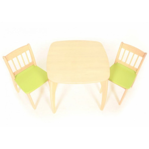 PINTOY Drewniane krzesełko - zielone