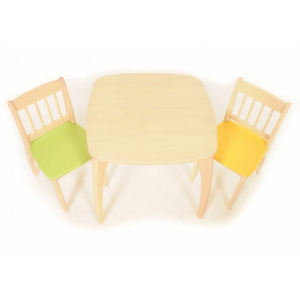 PINTOY Drewniane krzesełko - żółte