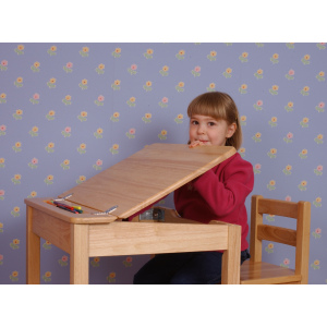 PINTOY Drewniane Biurko z krzesełkiem