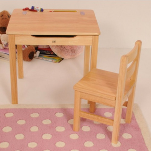 PINTOY Drewniane Biurko z krzesełkiem