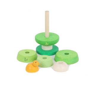 LE TOY VAN Piramida Drzewko z ptaszkiem na gnieździe