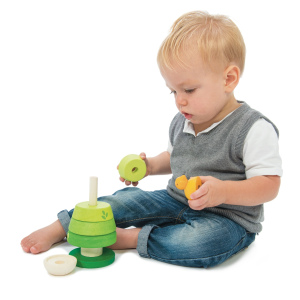 LE TOY VAN Piramida Drzewko z ptaszkiem na gnieździe