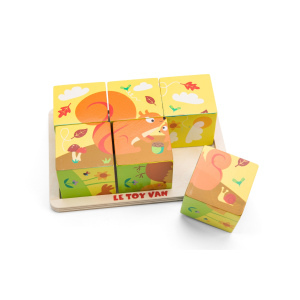LE TOY VAN Drewniane klocki "Cztery pory roku"