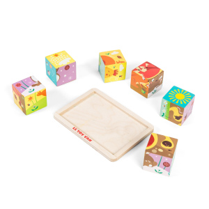 LE TOY VAN Drewniane klocki "Cztery pory roku"