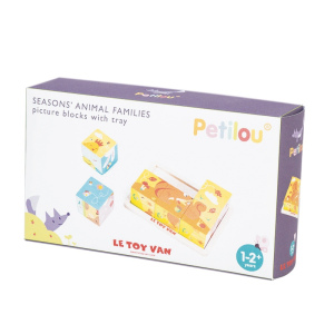 LE TOY VAN Drewniane klocki "Cztery pory roku"