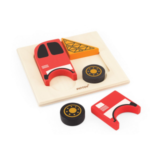 PINTOY Drewniane grube Puzzle "Straż pożarna"