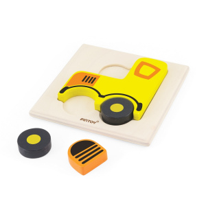 PINTOY Drewniane grube Puzzle "Pociąg"