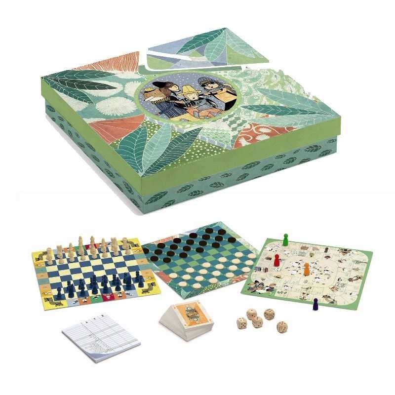 Djeco Zestaw klasycznych gier planszowych 