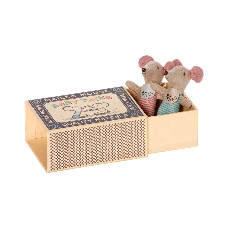 MAILEG Myszki Bliźnięta w pudełeczku - siostra i brat