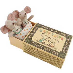 MAILEG Myszki Bliźnięta w pudełeczku - siostra i brat