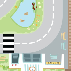 LE TOY VAN Mata edukacyjna - Miasto 120 x 80