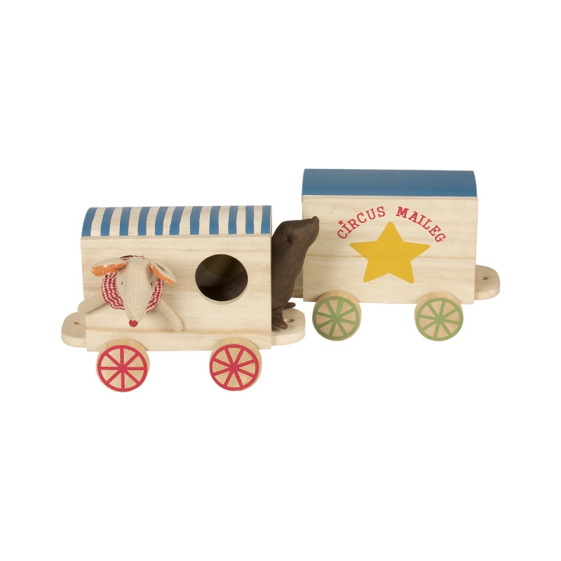 MAILEG Dwa mini wagony cyrkowe dla myszek 