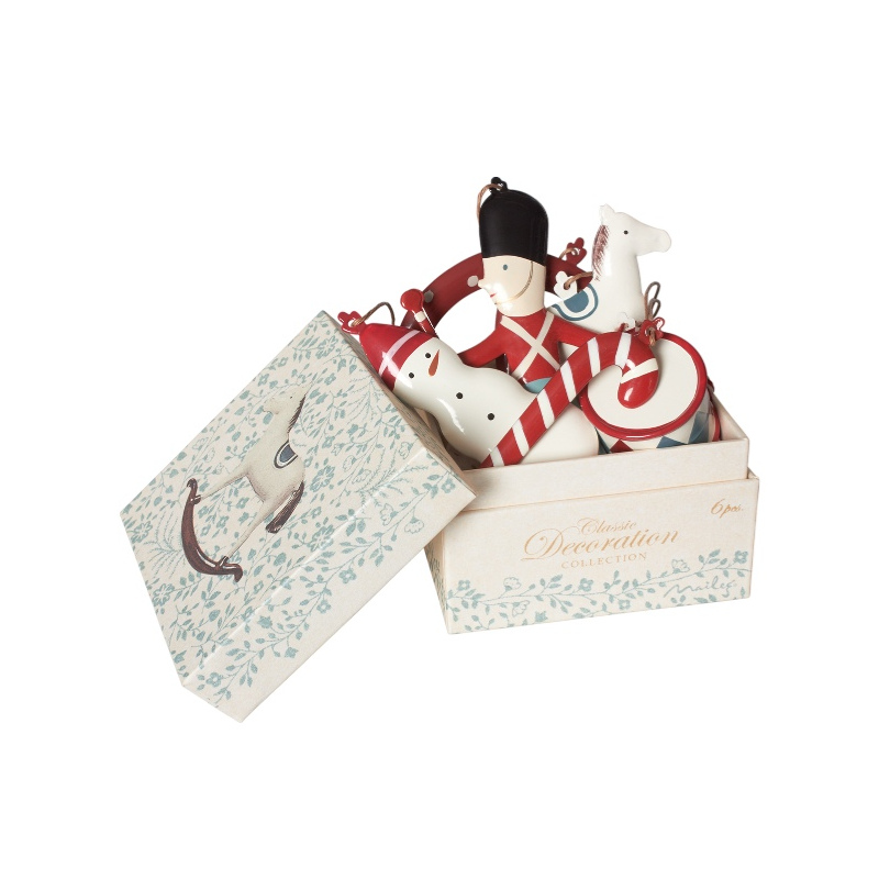 MAILEG  Dekoracje świąteczne w pudełku - 6 szt.