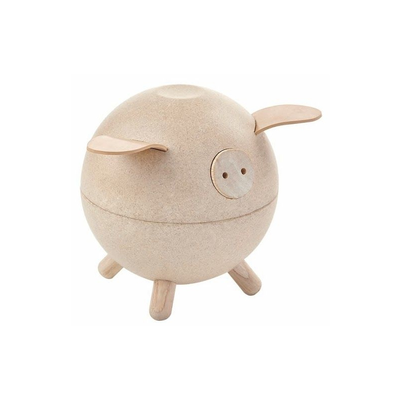 PLAN TOYS Skarbonka świnka - kolor naturalny