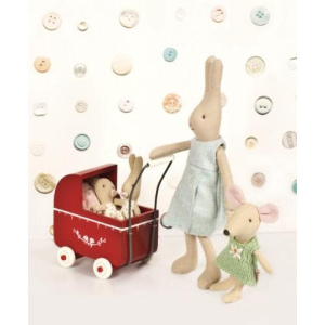 MAILEG drewniany wózek dla myszek i króliczków