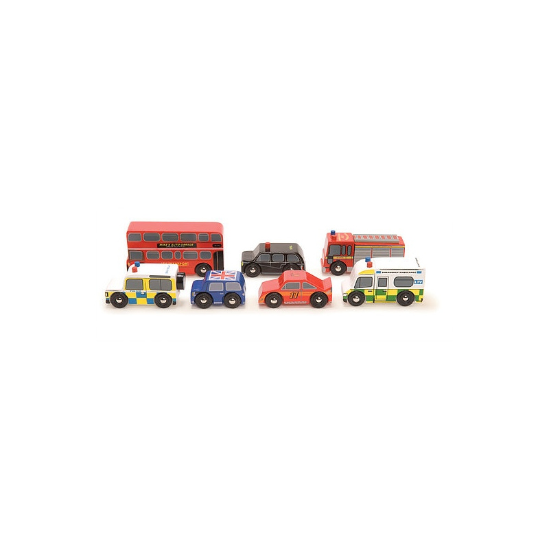 LE TOY VAN Zestaw drewnianych pojazdów - London Car Set
