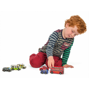 LE TOY VAN Zestaw drewnianych pojazdów - London Car Set