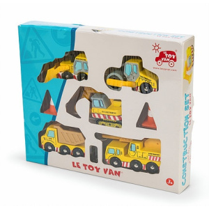 LE TOY VAN Zestaw drewnianych pojazdów budowlanych