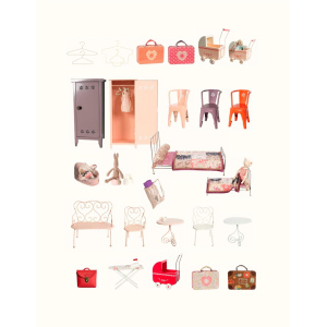 MAILEG Metalowe krzesełko