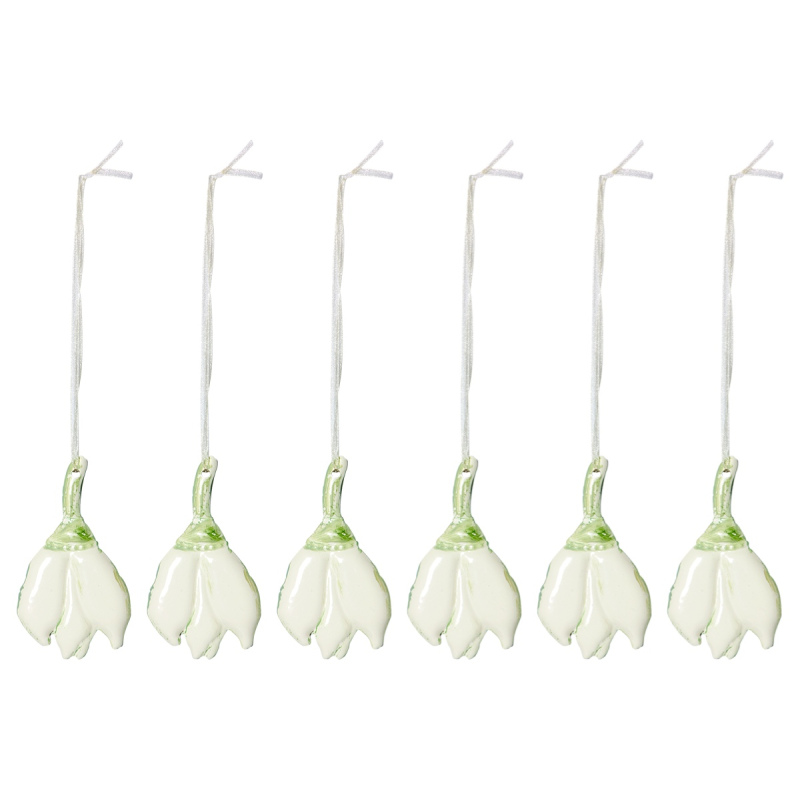 MAILEG Metalowe zawieszki Przebiśniegi w pudełeczku - 6szt.