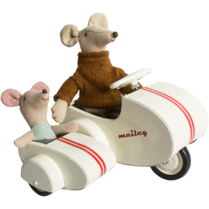 MAILEG Metalowy skuter z przyczepką