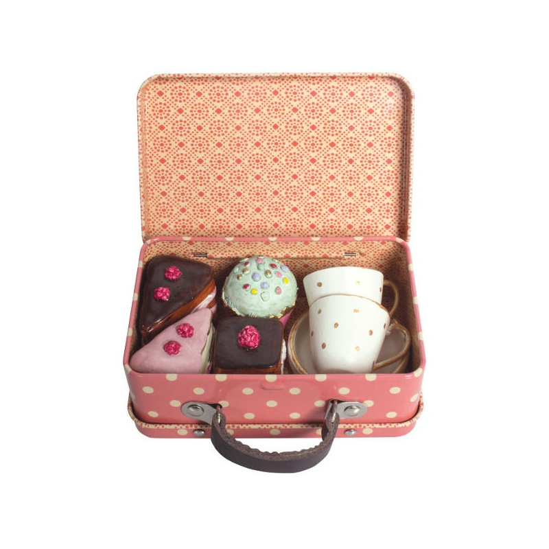 MAILEG Walizeczka z 4 ciasteczkami, 2 filiżankami i 2 Talerzykami