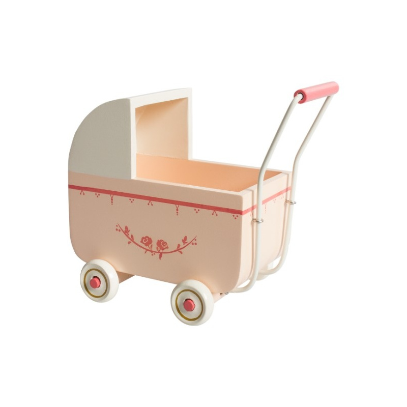 MAILEG Drewniany wózek dla myszek i króliczków My - jasnoróżowy