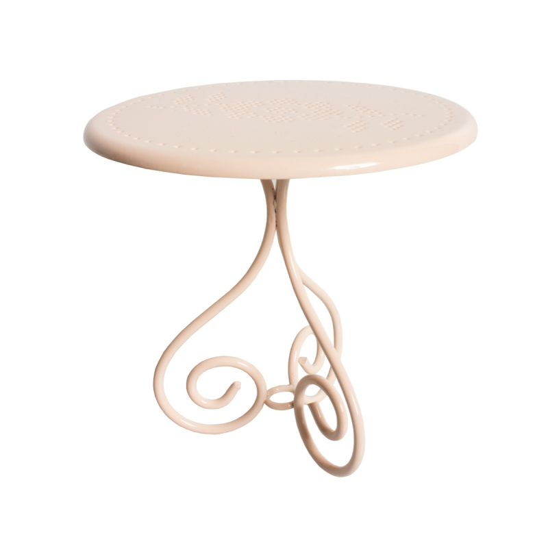Maileg Metalowy stolik kawowy - jasnoróżowy