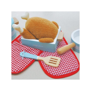 INDIGO JAMM Drewniane naczynia kuchenne - niebieskie