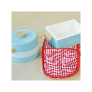 INDIGO JAMM Drewniane naczynia kuchenne - niebieskie