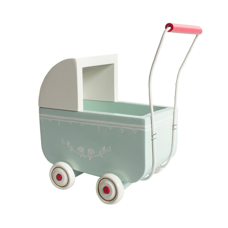 MAILEG Drewniany wózek dla myszek i króliczków My - jasnoniebieski