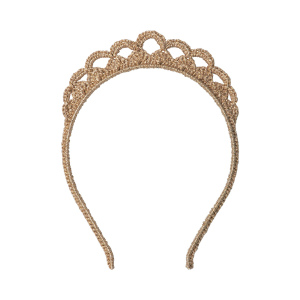 MAILEG Opaska do włosów - złota tiara dla księżniczki w ozdobnym pudełeczku