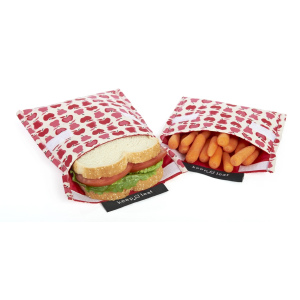 KEEP LEAF Duża eko-torebka śniadaniowa - owoce 