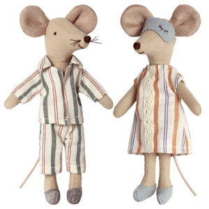 MAILEG Rodzina Myszek w pudełku po cygarach - mama i tata