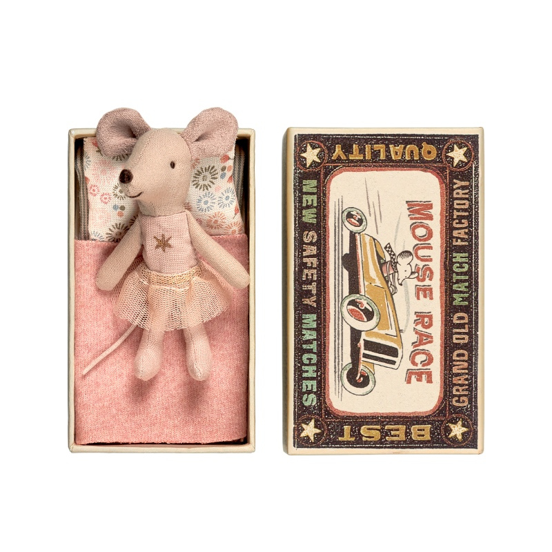 MAILEG Myszka w pudełeczku - młodsza siostrzyczka w spódniczce tutu