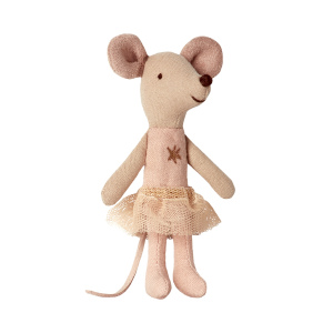 MAILEG Myszka w pudełeczku - młodsza siostrzyczka w spódniczce tutu