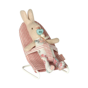 MAILEG Metalowy leżaczek dla króliczków My - w paseczki