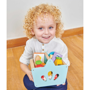 LE TOY VAN Koszyk zakupowy z produktami i czytnik kodów kreskowych