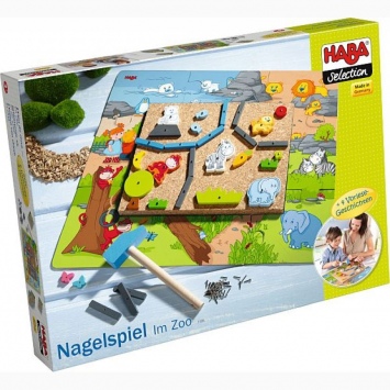 HABA Przybijanka z puzzlami -  W zoo