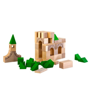 VARIS TOYS Drewniane klocki Architekt - 63 elementy