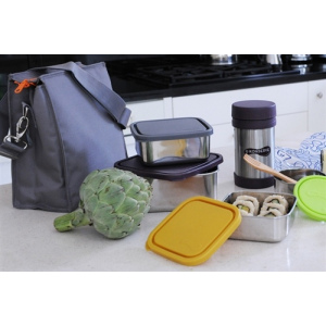 U KONSERVE Pojemnik na żywność z termoizolacją - bakłażanowy