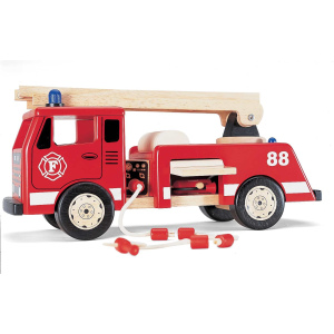 PINTOY Drewniany wóz strażacki
