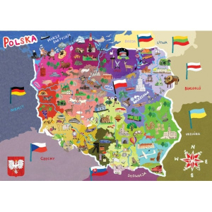 ZUZU TOYS Puzzle Polska dla dzieci