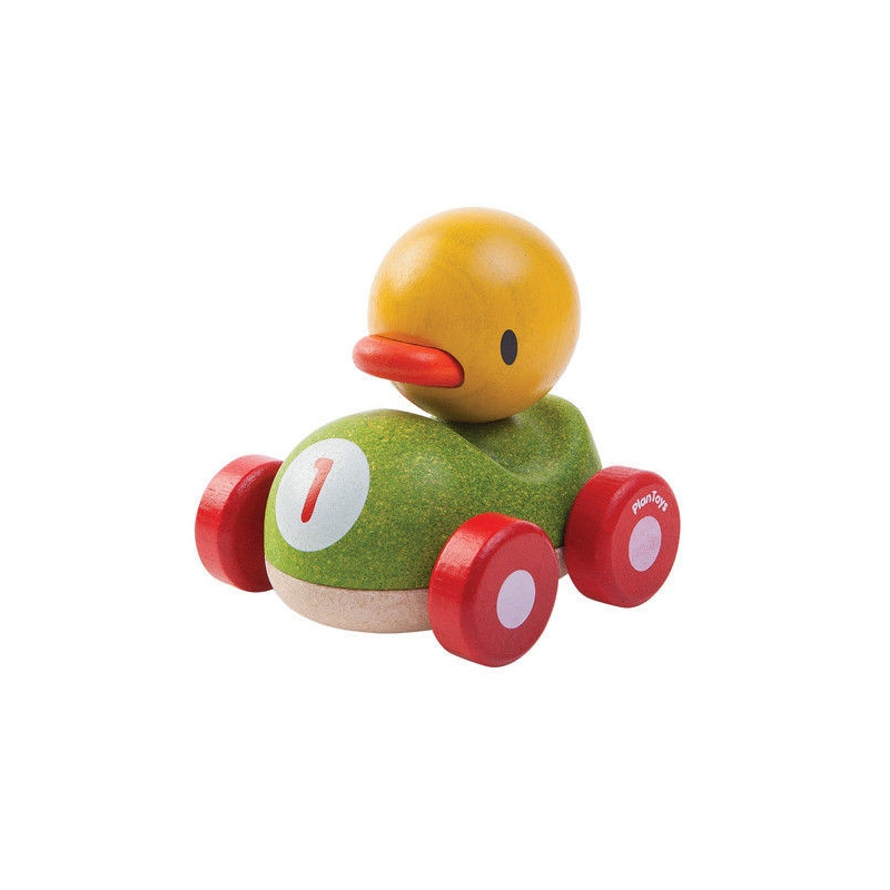 PLAN TOYS Drewniana wyścigówka - Kaczka