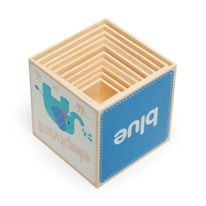 TIDLO Drewniana wieża edukacyjna Zwierzątka - 104cm