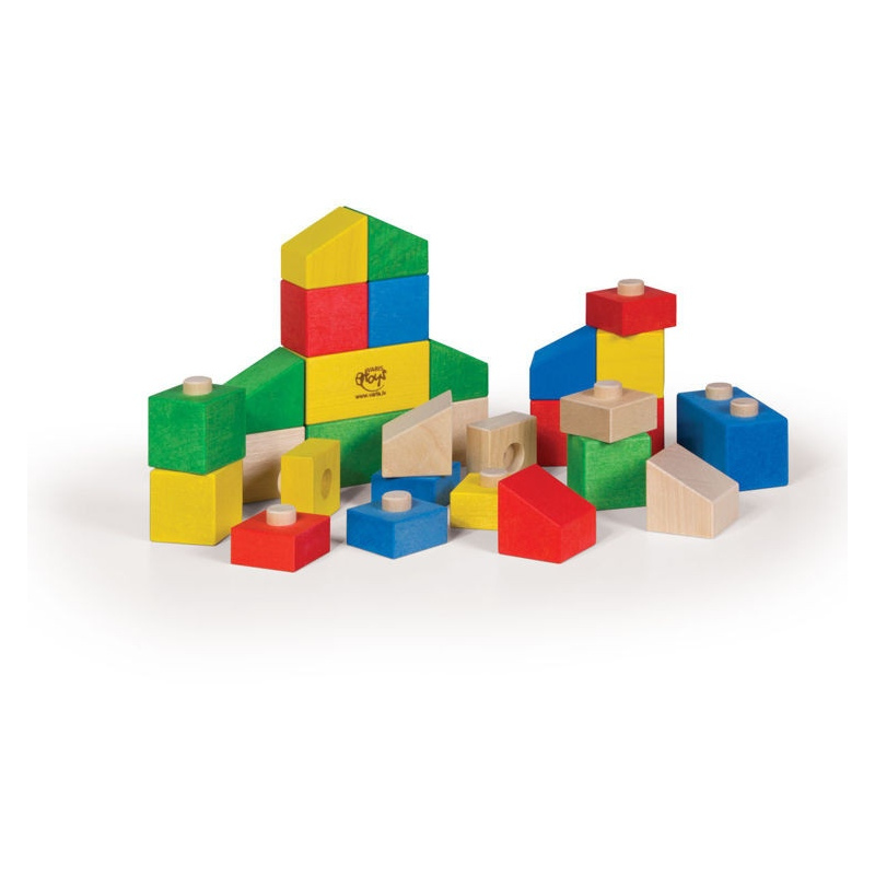 VARIS TOYS Drewniane klocki nakładane 28 elementów