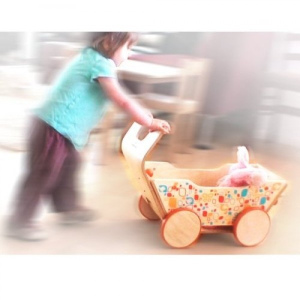 WEEROL 3w1 Drewniany wózek, jeździk i taczka - Summer