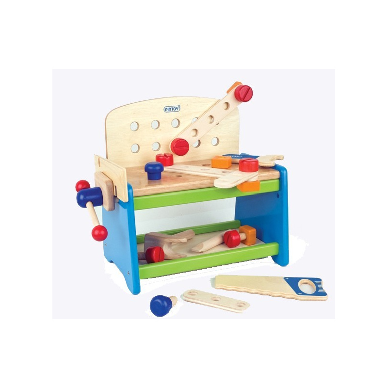 PINTOY Drewniany warsztat z narzędziami