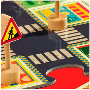 DJECO Puzzle ulice w mieście ze znakami drogowymi